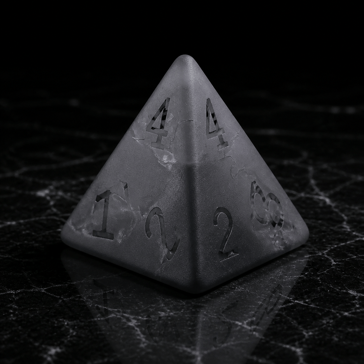 Ashen Rift - Gemstone Dice Set Ashen Rift | Smoky Gray 7-Piece Gemstone DnD Dice Set for RPGs