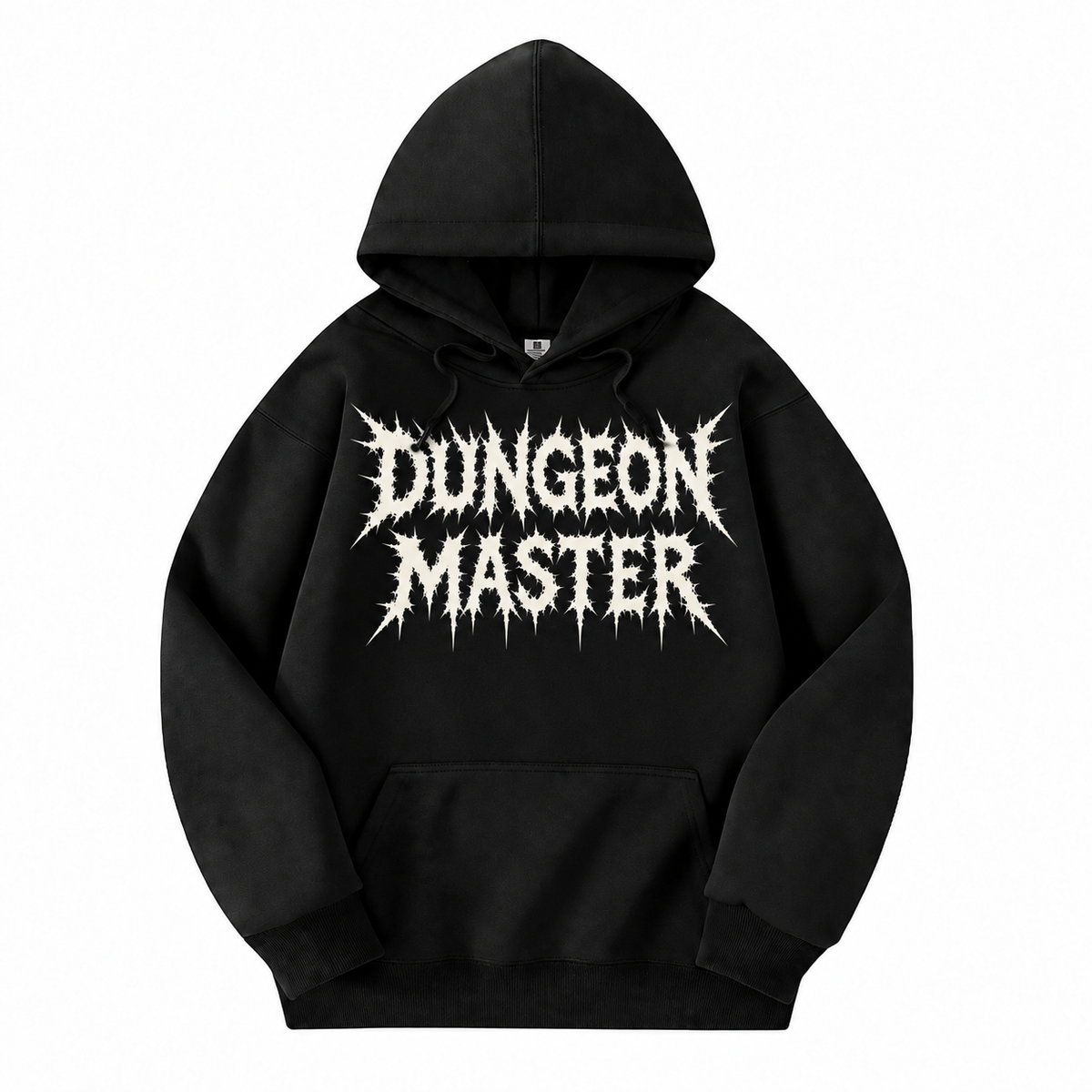 Dungeon Master Gothic black D&D hoodie front view