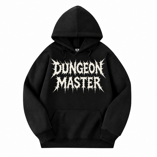 Dungeon Master Gothic black D&D hoodie front view