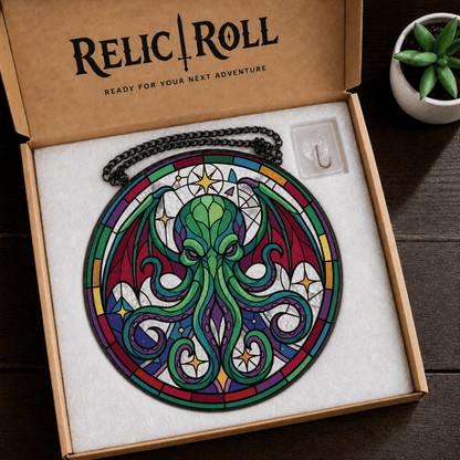 Astral Devourer - Stained Glass Suncatcher Astral Devourer | Eldritch DnD Stained Glass Suncatcher