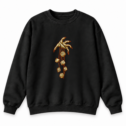 Roll of Fate black DnD sweatshirt front product view