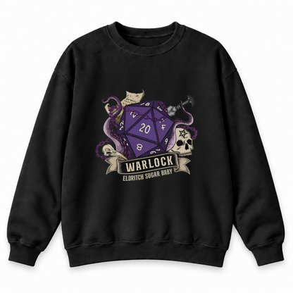Eldritch Sugar Baby black DnD sweatshirt front product view