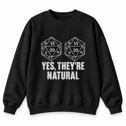 Yes, They’re Natural black DnD sweatshirt front product view