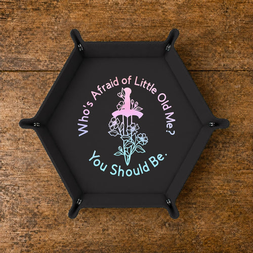 Floral Dagger Dark Fantasy - DICE TRAY Floral Dagger Dice Tray | Foldable PU Leather D&D RPG Tray