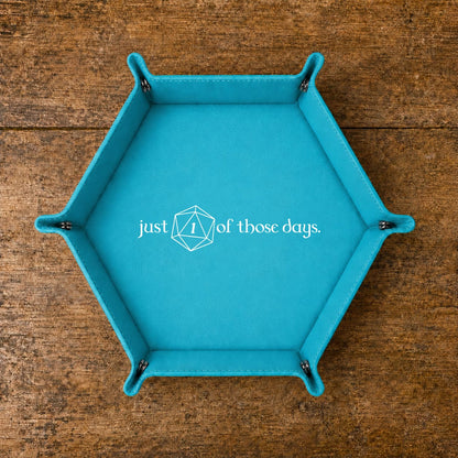 Just A Natural One Day - DICE TRAY Just A Natural One Day Dice Tray | Foldable PU Leather D&D Tray