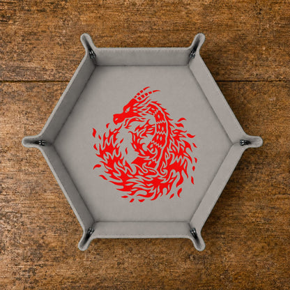 Flaming Tribal Dragon - DICE TRAY