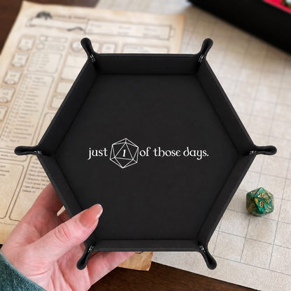 Just A Natural One Day - DICE TRAY Just A Natural One Day Dice Tray | Foldable PU Leather D&D Tray