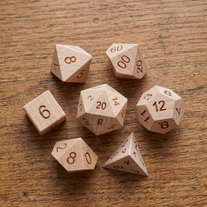 Beechwood - Wood Dice Set