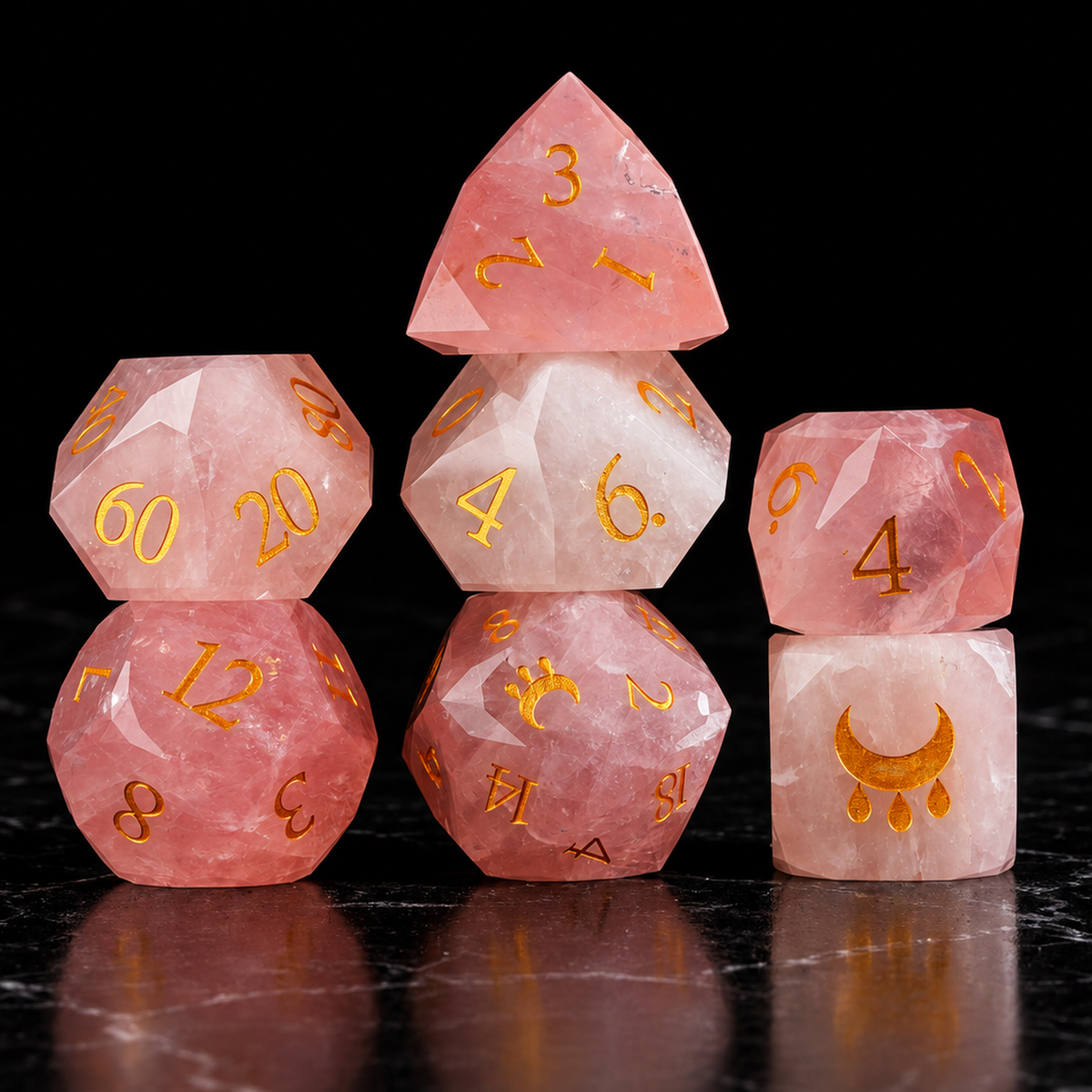 Nile Moon's Grace - Gemstone Dice Set - image 1