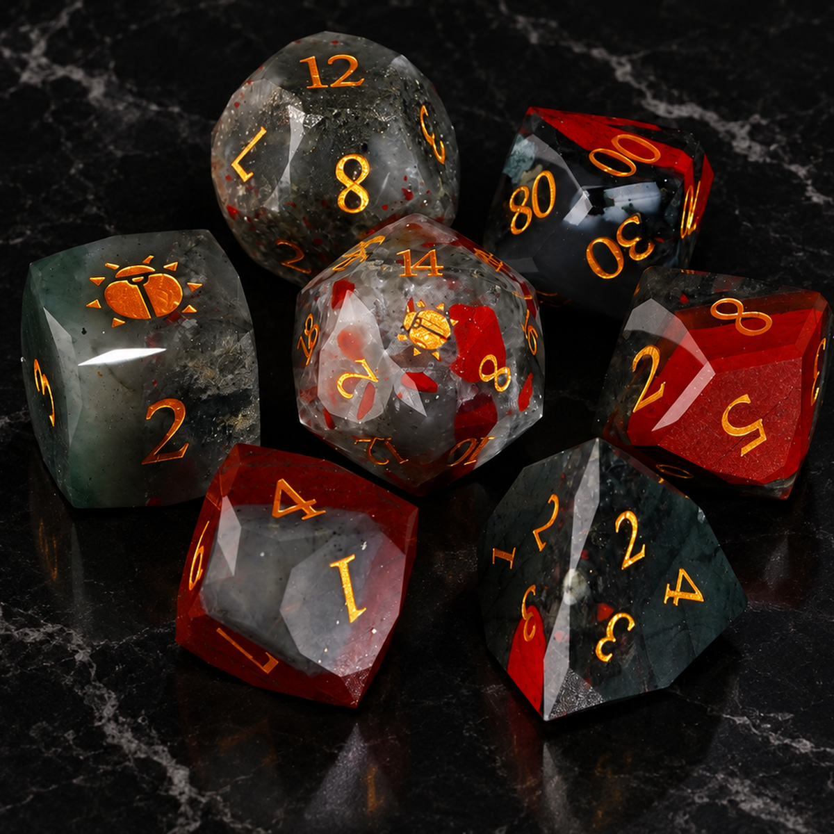 Scarab's Benediction - Gemstone Dice Set - image 4
