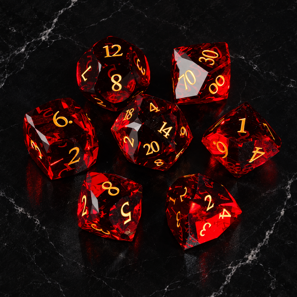 Bloodmoon Bastion - Gemstone Dice Set - image 4