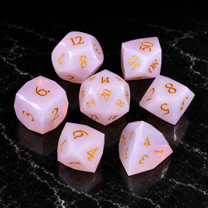 Roseglass Promise - Gemstone Dice Set - image 4