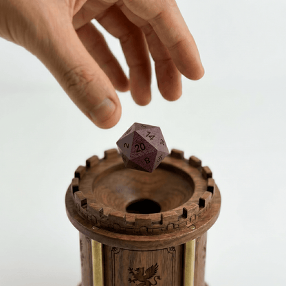 Violet - Wood Dice Set Purpleheart Wood Dice Set for DND, 7pcs Handmade Polyhedral RPG Dice