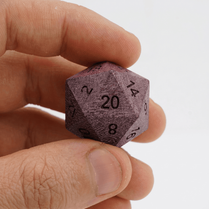 Violet - Wood Dice Set Purpleheart Wood Dice Set for DND, 7pcs Handmade Polyhedral RPG Dice