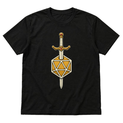 Sword & D20 - DnD T-Shirt main product image on white background