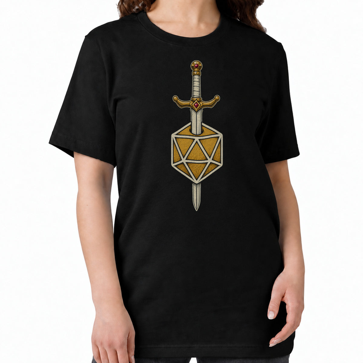 Sword & D20 - DnD T-Shirt women fit image