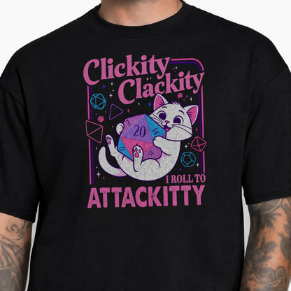 Clickity Clackity Roll to Attackity - DnD T-Shirt male studio image