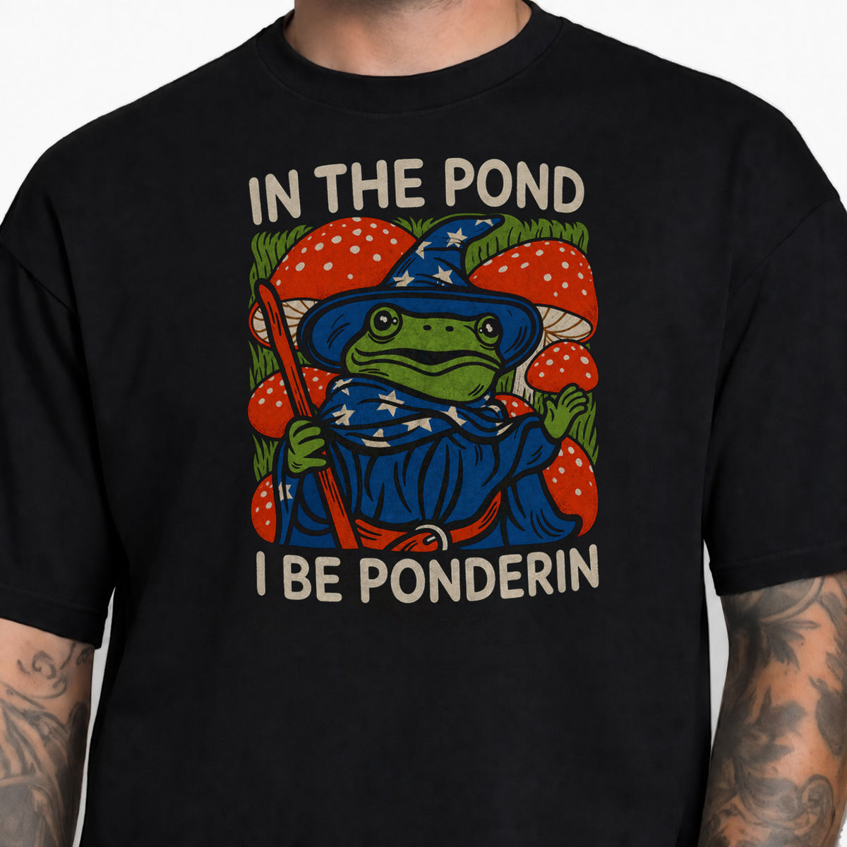 In the Pond I Be Ponderin’ - DnD T-Shirt male studio image