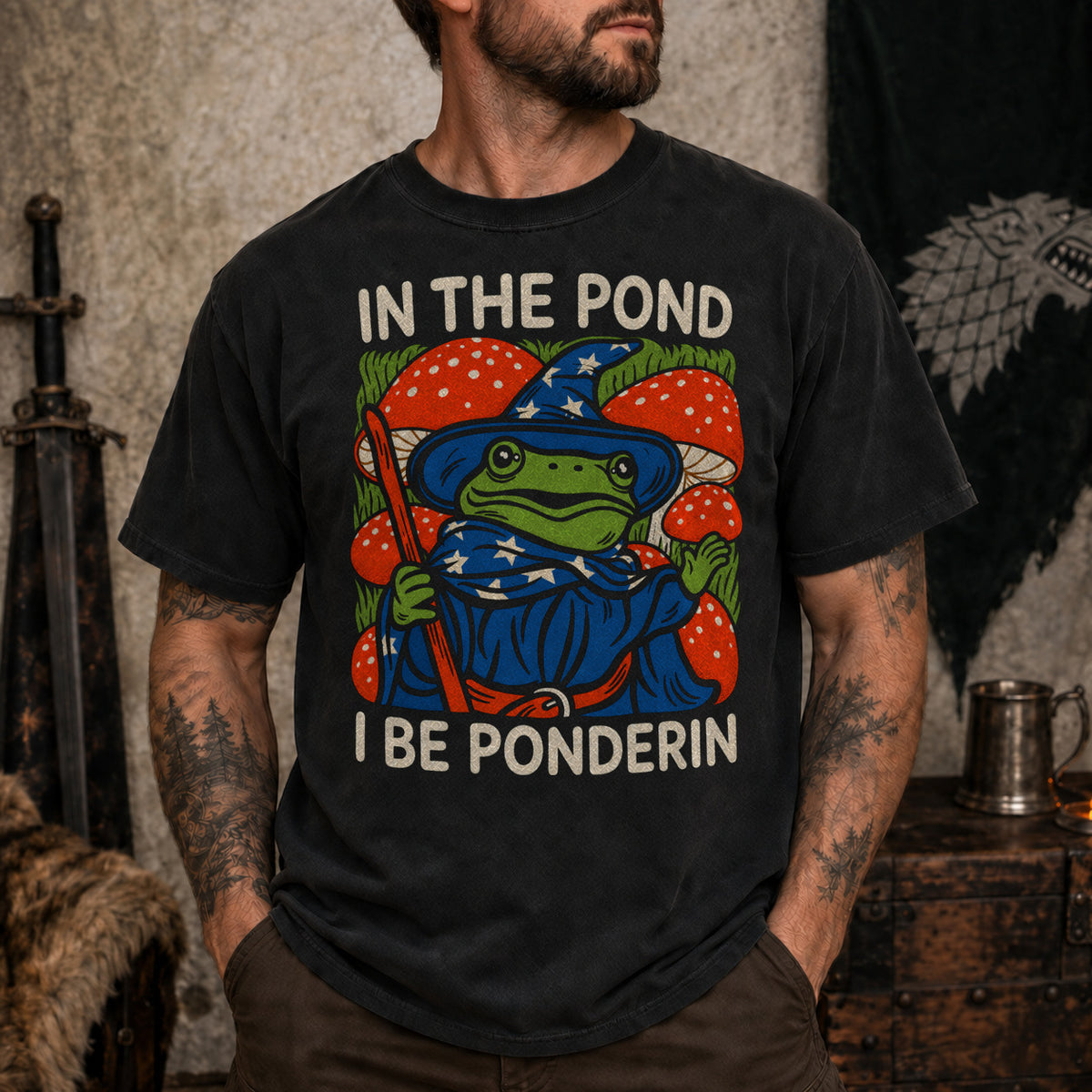 In the Pond I Be Ponderin’ - DnD T-Shirt D&D lifestyle image