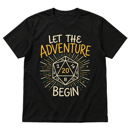 Let the Adventure Begin - DnD T-Shirt main product image on white background