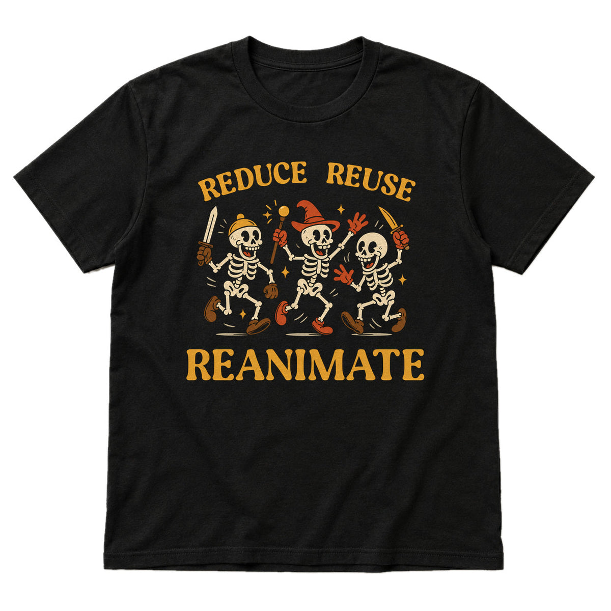 Reduce Reuse Reanimate - DnD T-Shirt main product image on white background