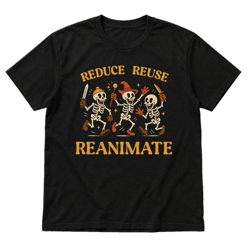 Reduce Reuse Reanimate - DnD T-Shirt main product image on white background