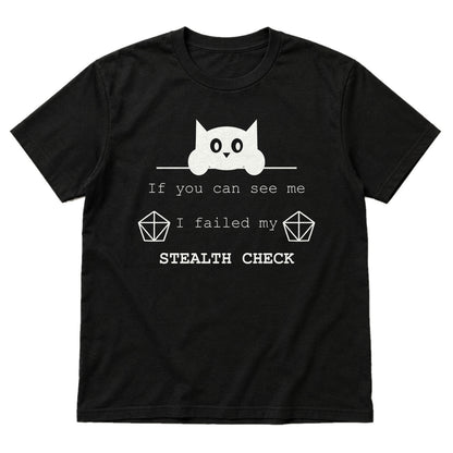 Failed Stealth Cat - DnD T-Shirt main product image on white background